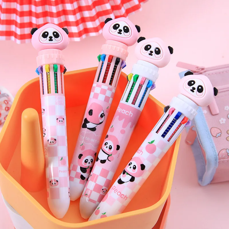 Stylo à bille rechargeable coloré, joli stylo à bille à huile de type  presse, papeterie, outils d'écriture, apprentissage, fournitures de bureau  - AliExpress