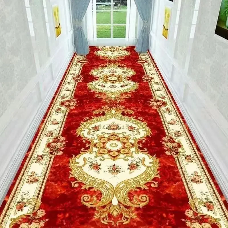 Bohemian Long Corridor Carpet Luxury European Decoration Hallway Rug Non-slip Easy Cleaning Floor Mat Stairway Runners Carpets 4
