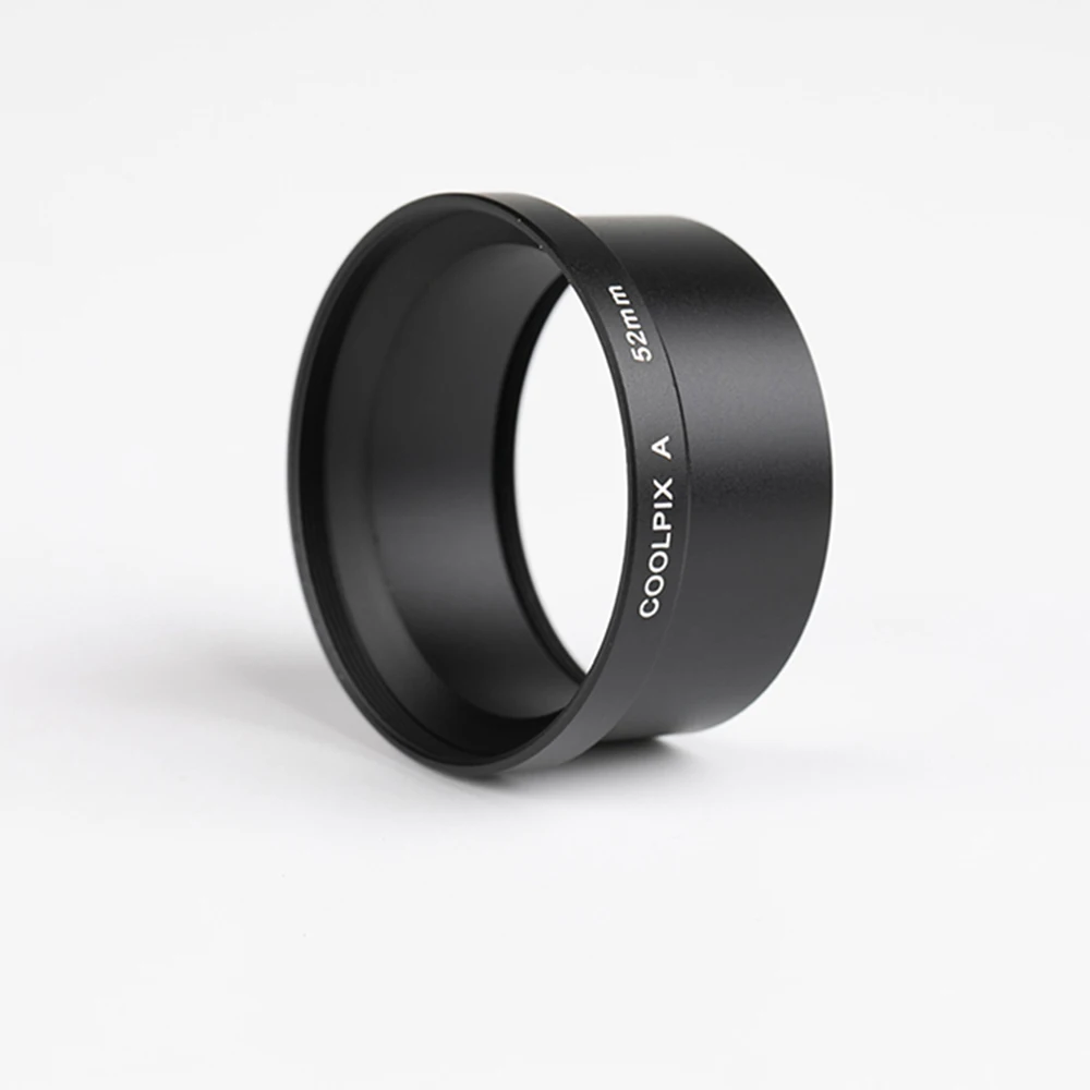 Description Picture 2 of itemFilter Adapter Tube 52mm Metal for Nikon Coolpix A camera replacement for UR-E24 for filter lens hood etc.