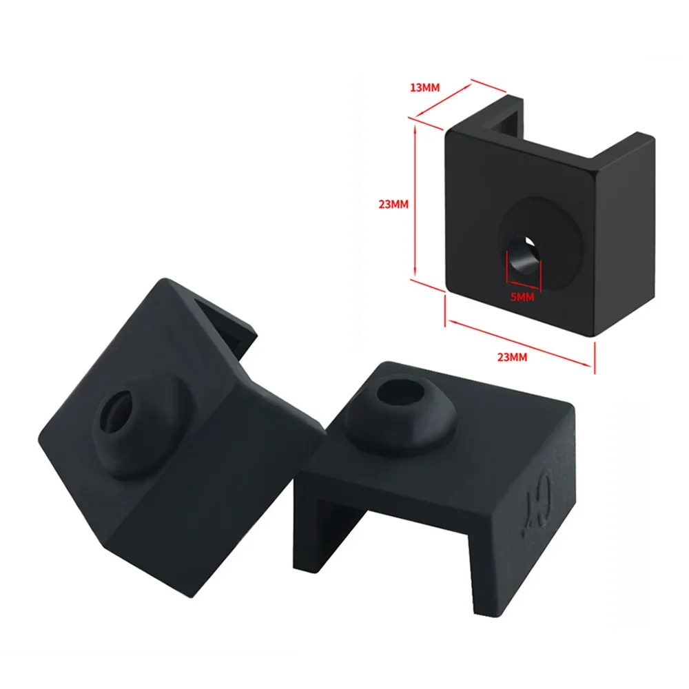 5Pcs 3D Printer MK7 MK8 MK9 Silicone Sock Heater Block Cover for Creality Ender 3/3 Pro/3 V2 Ender 5/5 Plus/5 Pro CR10 Series 3d printer heatsink