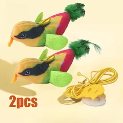 Interactive Indoor Cat Teaser Toy with Sound and Catnip (Green Set)