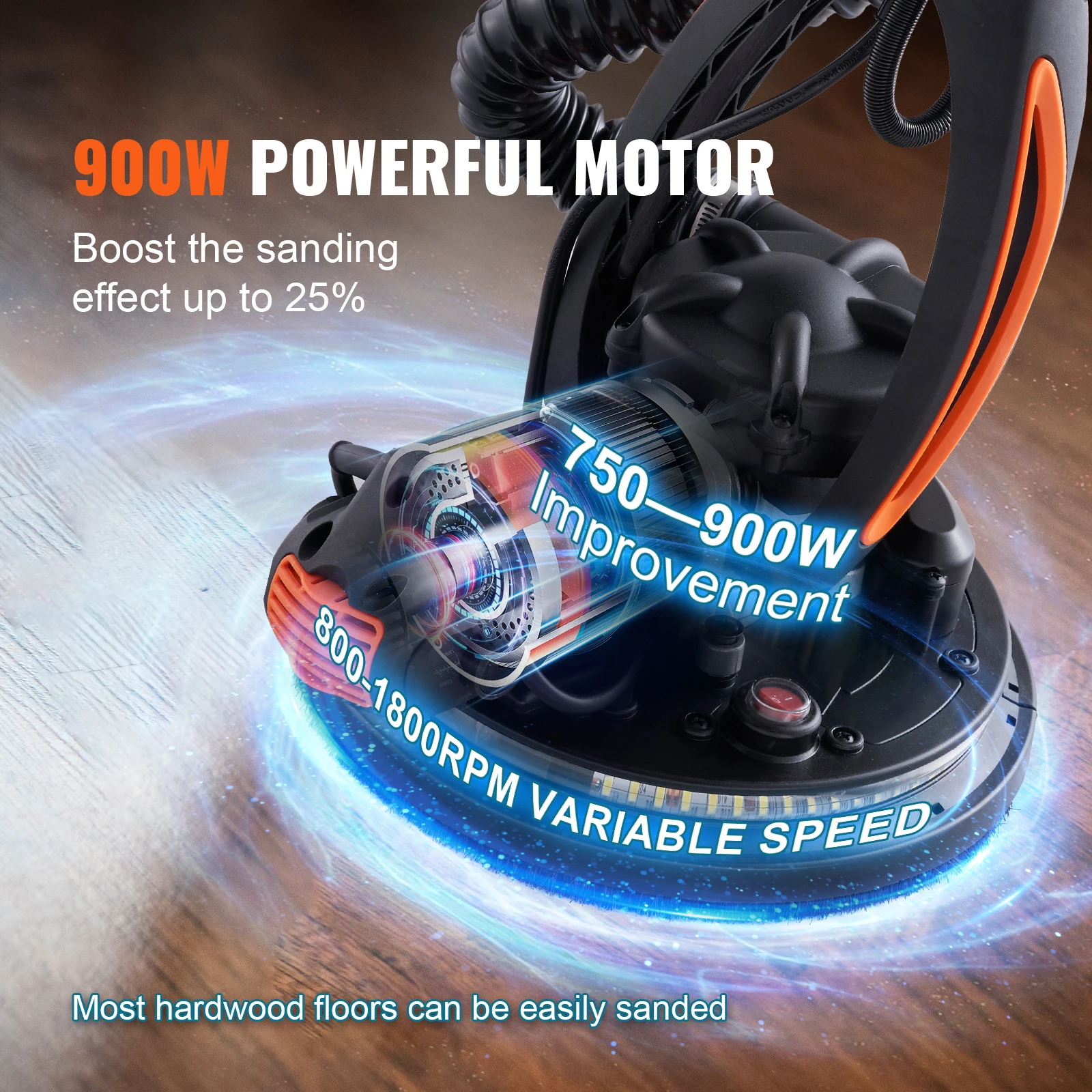 850W Drywall Sander Brush Motor Electric Adjustable Variable Speed with Self-Suction Handle Wall Grinder Sander Machine electric grinder,electric sander