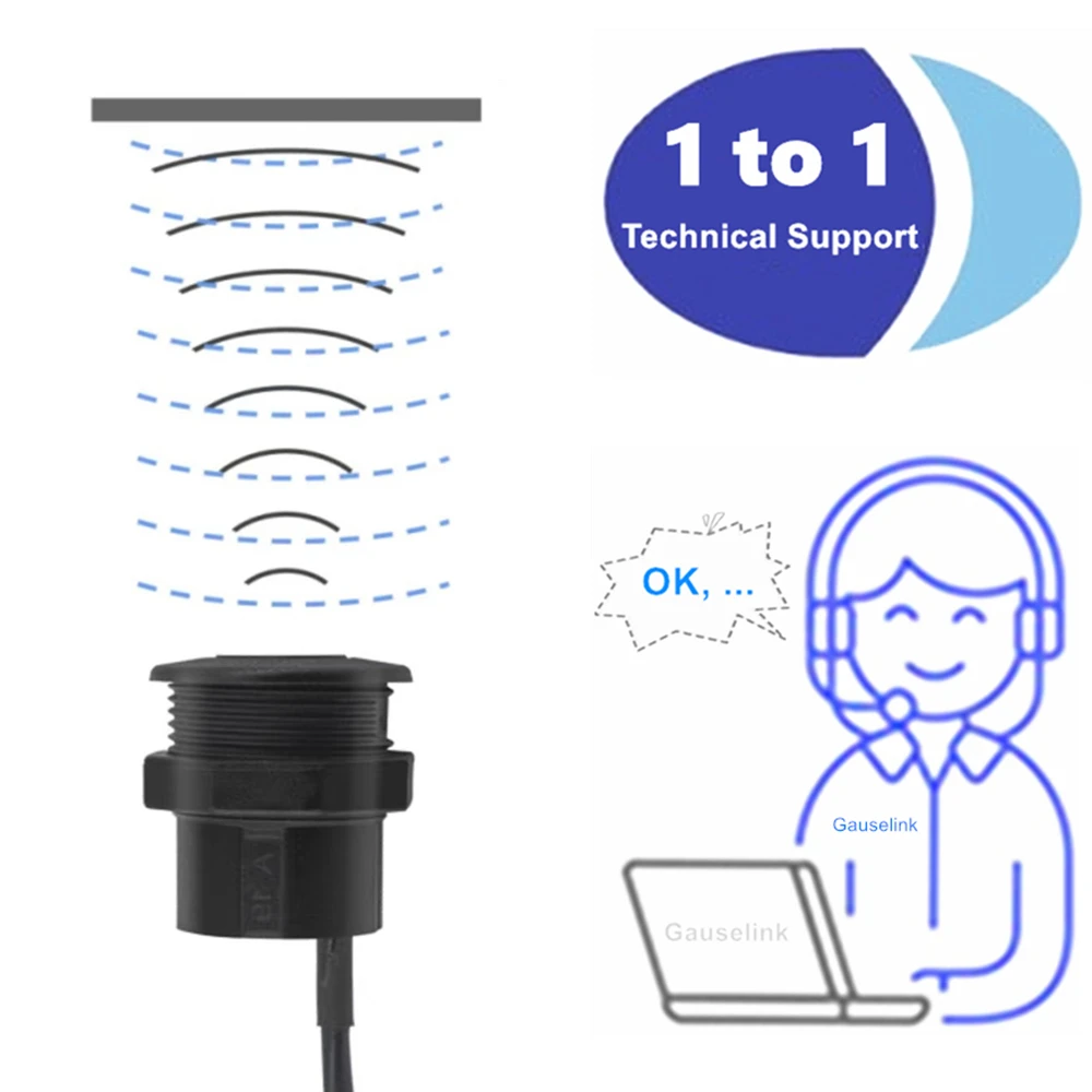 Liquid level sensor ultrasonic sensor module probe for distance water level flow measurement
