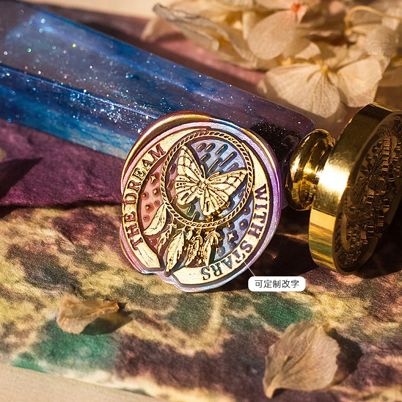 New Wax Seal Stamp Dream Catcher Embossed Seal Copper Head Fire Paint Wedding Invitation Envelope Scrapbook Sealing Tool