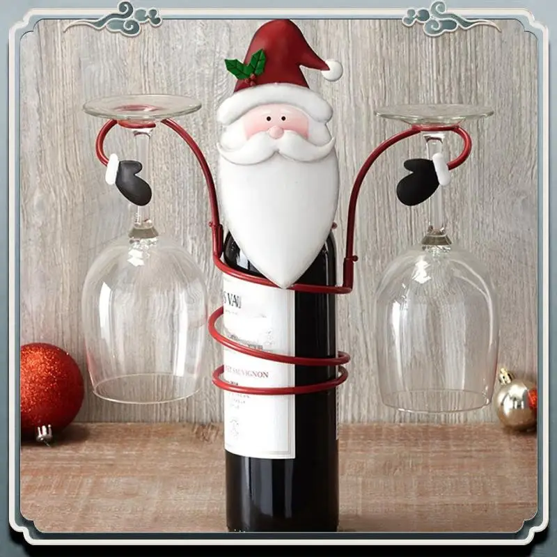 Durable Christmas Wine Bottle Rack Wine Bottle Christmas Rack Glass Holiday And Glass