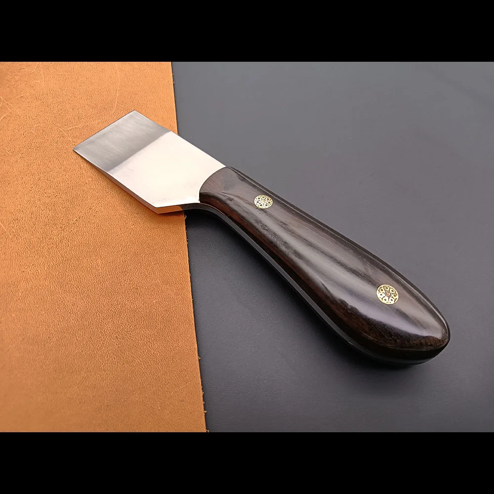 Baver Leather craft cutting Skiver Blade Knife cutter Tools Ebony wooden handle handcraft DIY