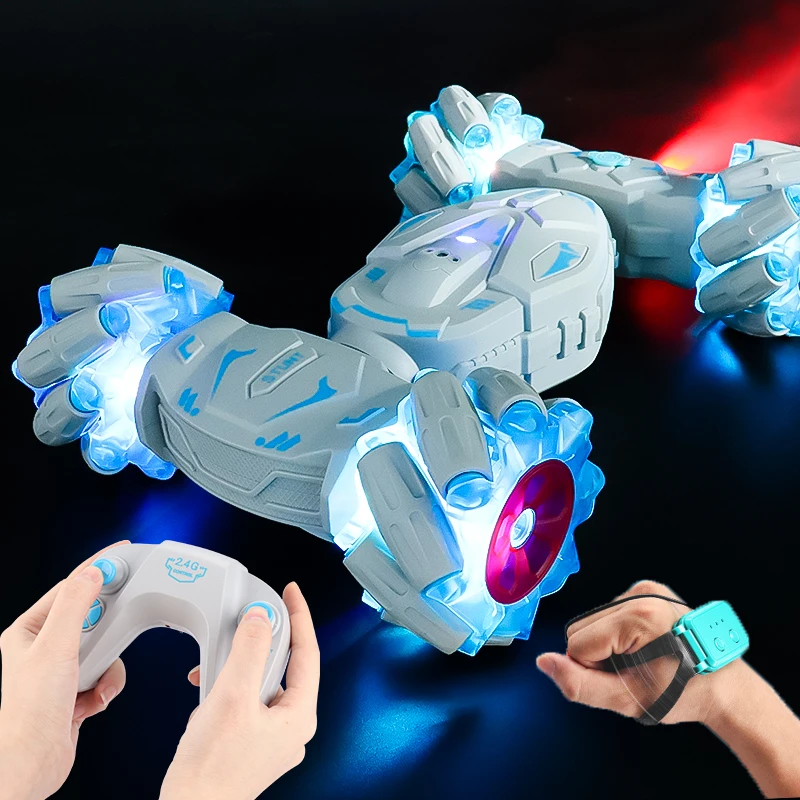 4Wd Rc Car Radio Gesture Induction 2.4G Light Music Drift Dancing Spray Twist Stunt Gesture Control Auto Telecomandata Per Bambini