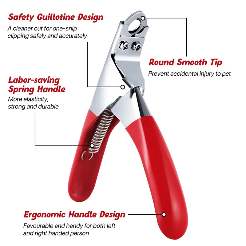 Pet nail clipper Dog cat nail clipper stainless steel pet toes cutter scissor grooming tool for small medium dogs cats guillotine nail clipper