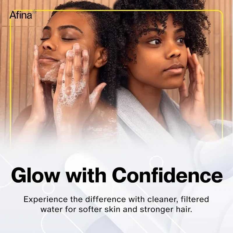 High Pressure Filtered Shower Head - Advanced Filtration for Hair, Skin & Nails - Reduces Itchiness, Blemishes, Dryness Black 6