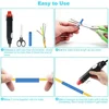 300W Electrical Mini Heat Gun Handheld Hot Air Gun 220V EU Plug with Heat Shrink Tubing kit 2:1 Wire Cable Insulation Sleeving 6