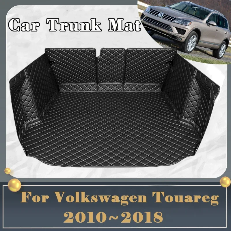 

Коврик для багажника автомобиля VW Volkswagen Touareg 2010 ~ 2018, грязеотталкивающий задний поднос для сидений, аксессуары