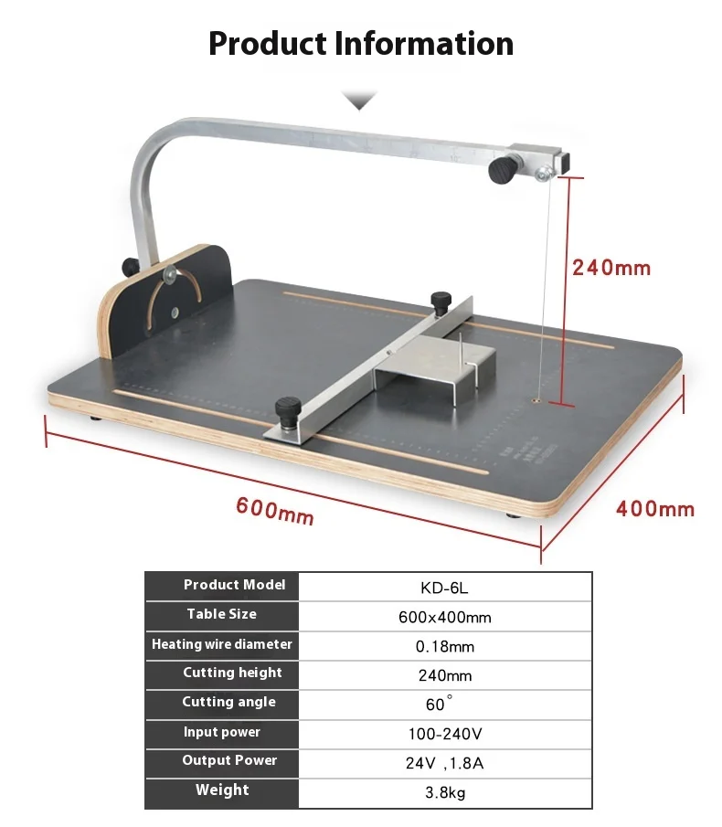 Foam Cutting Machine Pearl Sponge Sponge Electric Cutting Table KT Board EPS Foa