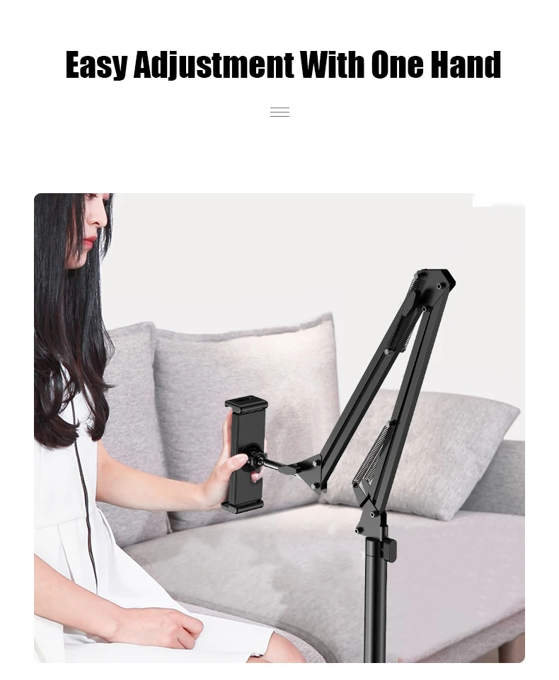 Escalável Piso Flexível Braço Tablet Phone Stand