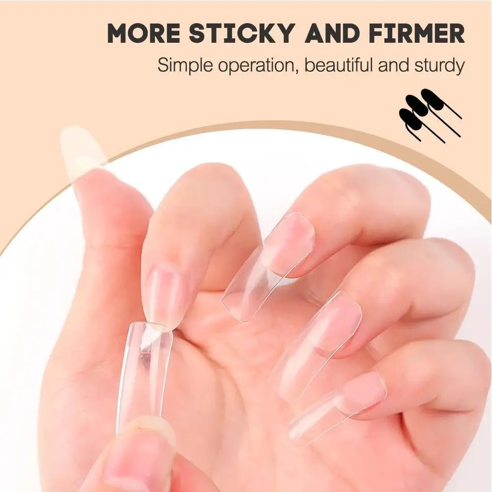 

5-10ml Easy Stick Nail Patch Gel Gummy Adhesive Clear UV Bond Art Tips UV Modelling Stick 8ml Nail Glue G No-Fl J8H9