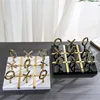 Metal Handicraft Ornaments 3D Chess Golden Chessboard Geometric Decorative Sculpture Decorative Figurines Home Decoration