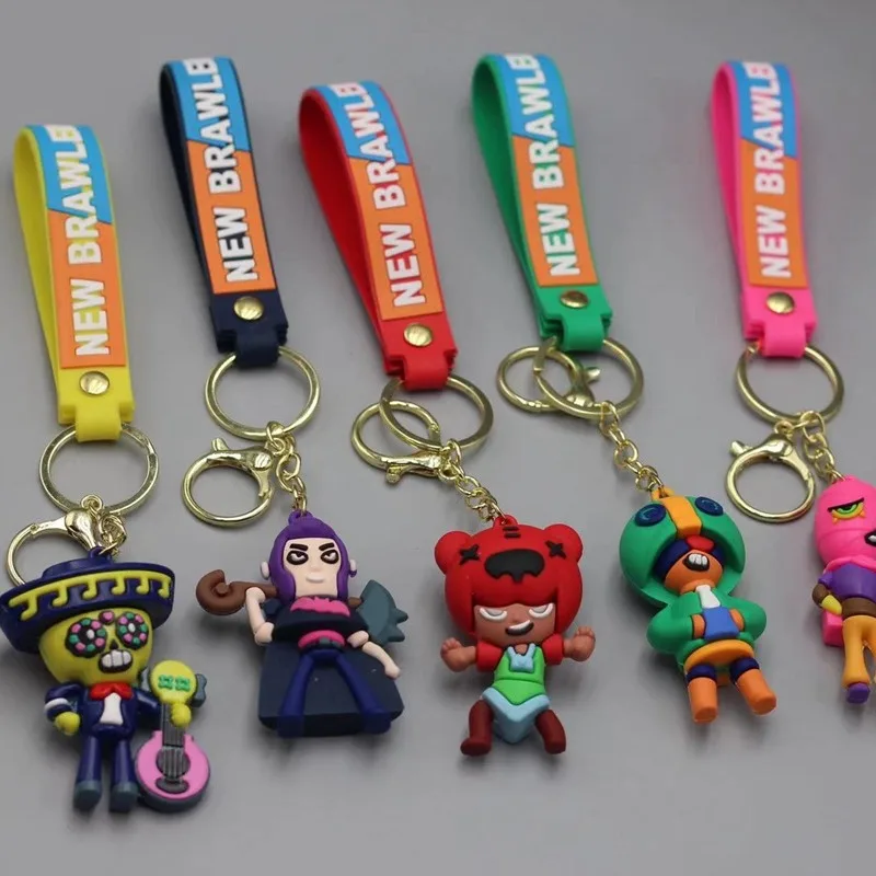 Brawl Anime Story Cartoon Keychains Cute Creative Keychains Accessories School Bags Dolls Car Pendants Small Gifts plush keychain key chain bunny keychain balloon dog keychain backpack decoration
