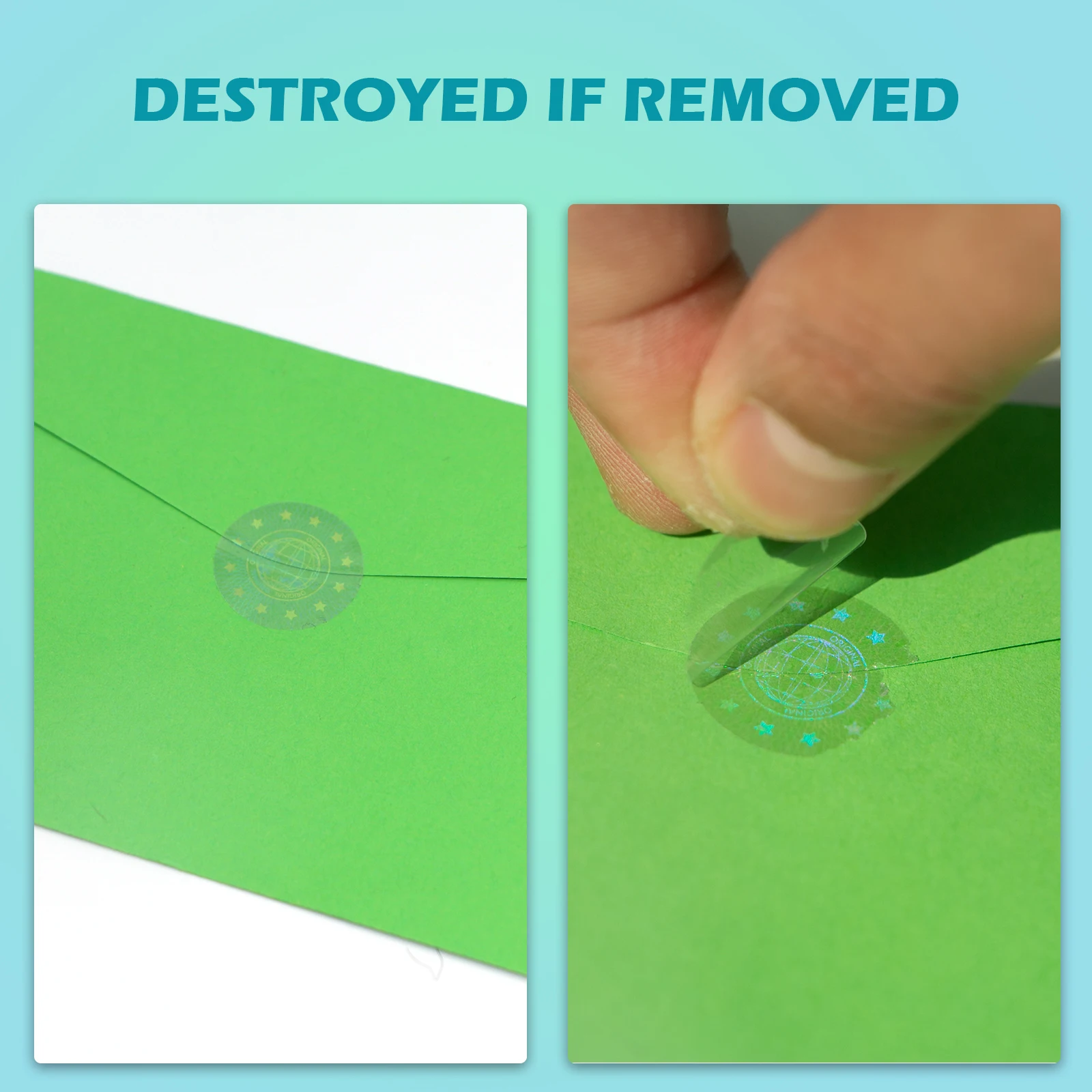 둥근 투명 스티커 Tamper evident 라벨 높은 보안 스티커 Void 라벨 보증 인감 홀로그램 스티커 0.8inch