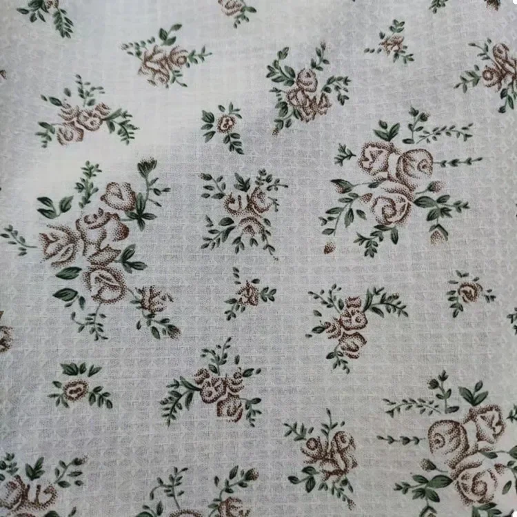 Pure Cotton Floral Print Children's Clothing Fabric Simulated Silk Dress Material Small Flowers Patterned Fabric for Kids