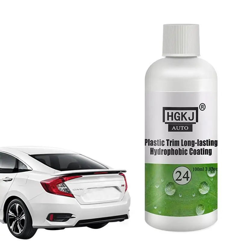 

20/50/100ml Plastic Exterior Recovery Restorer Trim Long-lasting Cleaner Agent Refresh Restoration Hydrophobic Coating For Car