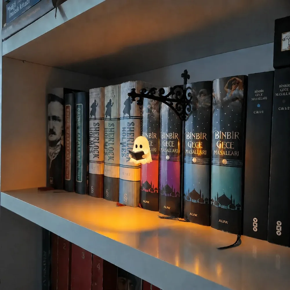Ambient Lighting Vintage Bookshelf Lantern Light White Warm White Bookshelf Ghos
