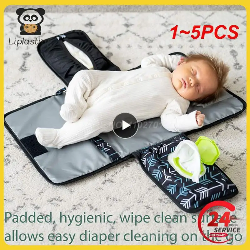 

1~5PCS Portable Baby Diaper Changer Multifunctional Newborn Baby Changing Table Travel Foldable Changing Mattress Cover Pads