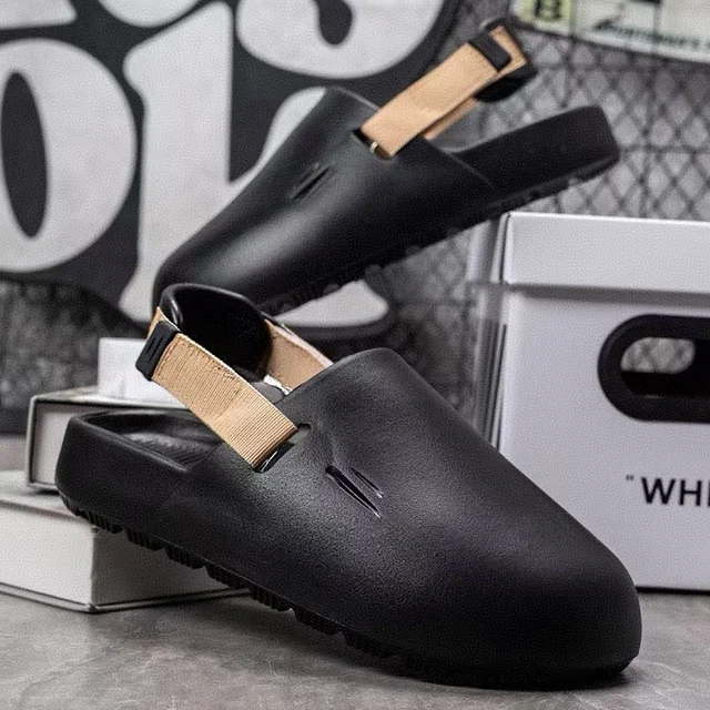 Sandales respirantes à la mode pour hommes, pantoufles légères d'extérieur, chaussures de jardin, chaussures de plage antidérapantes, chaussures de marche confortables 1