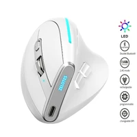 RGB 2.4G Wireless Vertaical Mouse White Rechargeable Bluetooth Mouse for Laptop Tablet Programmable Gaming Mouse Ergonomic Mice