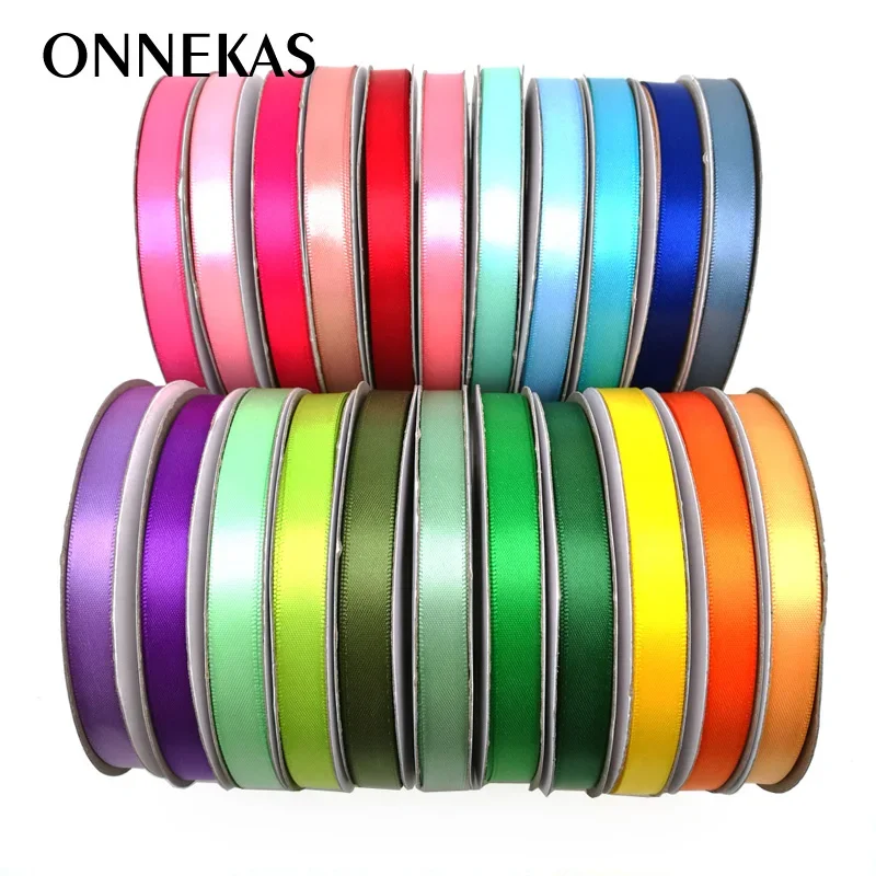 3/8" 9mm Satin Ribbon Double Face Polyester Double Sided Tape Gift Wrapping Wedding Crafts (22.5M) 642101
