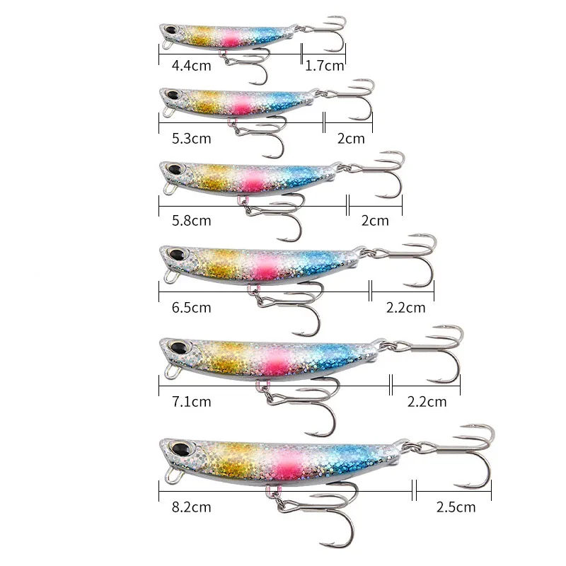 2023 Jig Fishing Lures Con Metal Spinning Lure 10G-60G Sea Fishing Bait Trolling Jigging Wobbler Cover Fishing Lure Set