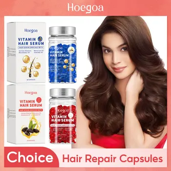 Vitamin Hair Care Essence Oil Hair Damaged Repair Nourish Scalp Anti Loss Improve Frizz Dry Silky Smooth Hair Moroccan Capsule