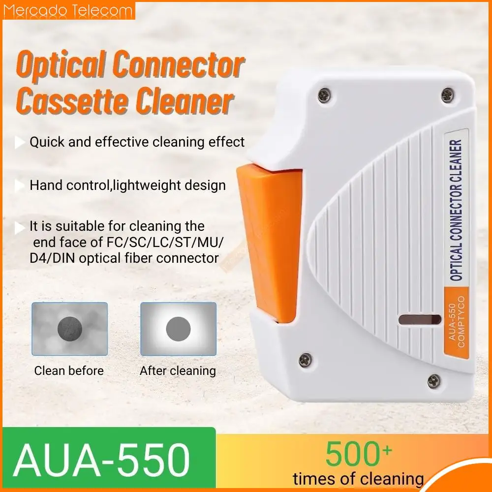 

AUA-550 Fiber End Face Cleaning Box SC/FC/ST/LC Connector Wiping Tools Fiber Flange Adapters Cleaner Pigtail Cleaner 550 times