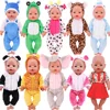 Elephant One-piece Suit Animal Shaped Plush Clothes For 18 inch American & 43 Cm Baby New Born Dolls Clothes,Our Generation Toys 1