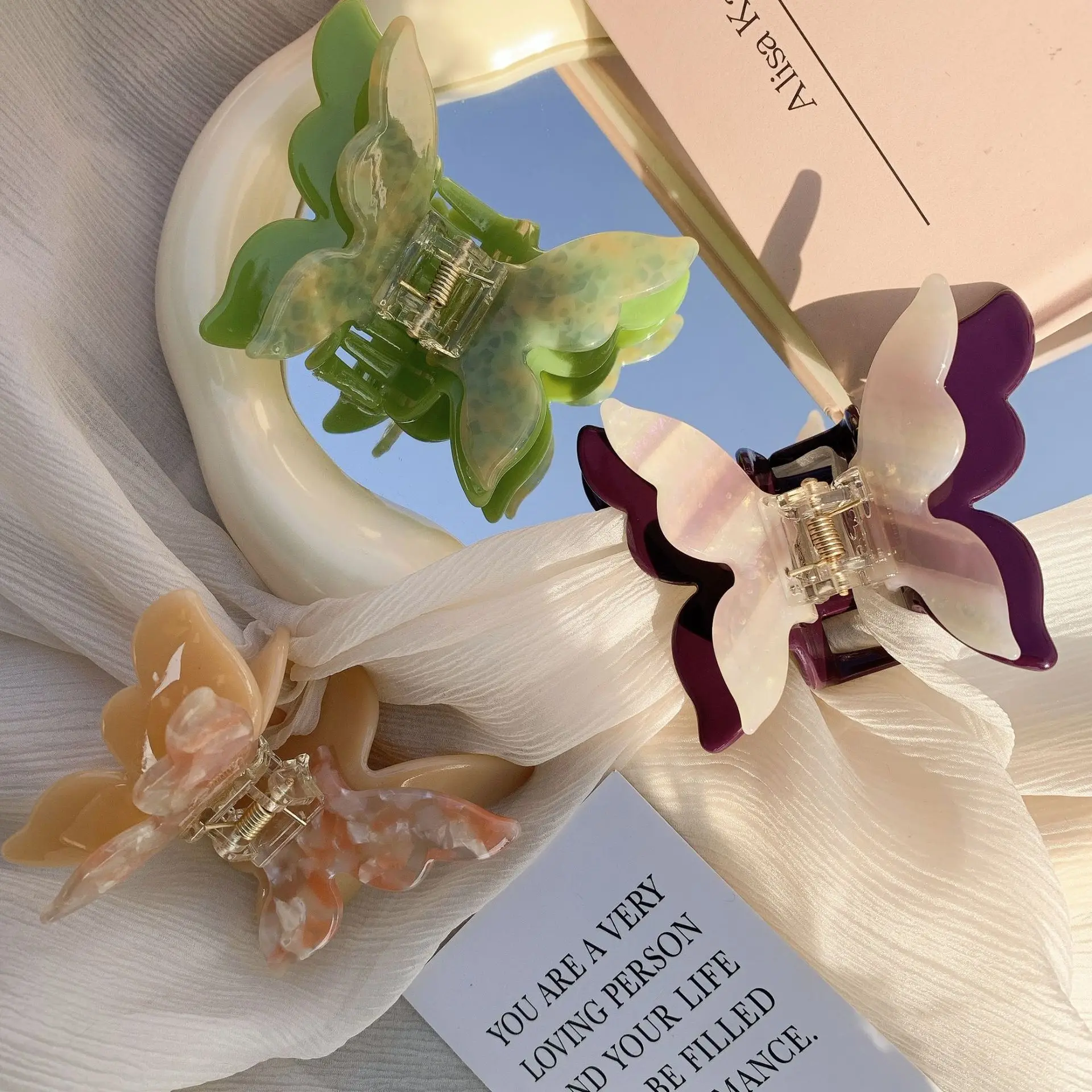 

Butterfly Hair Clip Fashion Hair Accessories For Women Acetate Crab Hair Clip 2023 New