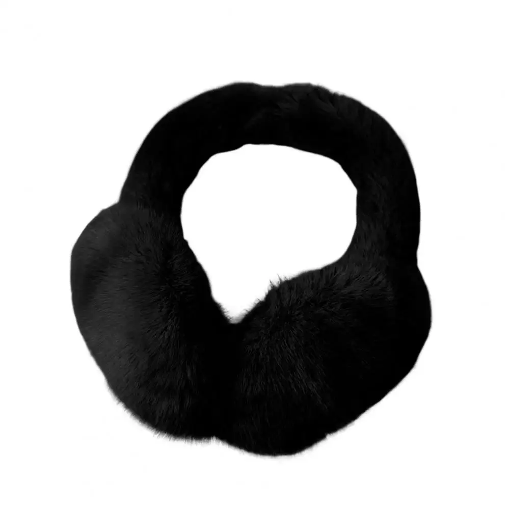 Winter Headphones Solid Color Elastic Non-slip Cute Unisex Earmuffs Winter Soft Thickened Plush Headband Ear Warmer warm earmuffs,fur earmuffs
