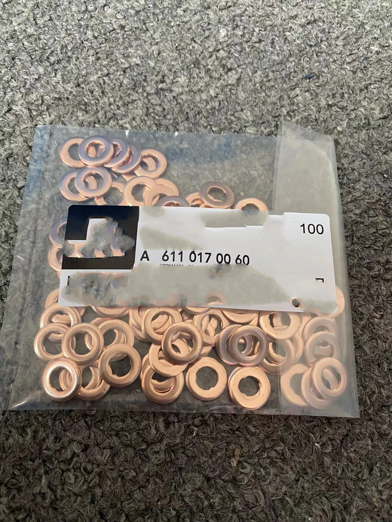 Car Accessories For MERCEDES E320 CDi COMMON RAIL DIESEL INJECTOR COPPER WASHER Seals Ring Nozzle oil seal A 6110170060