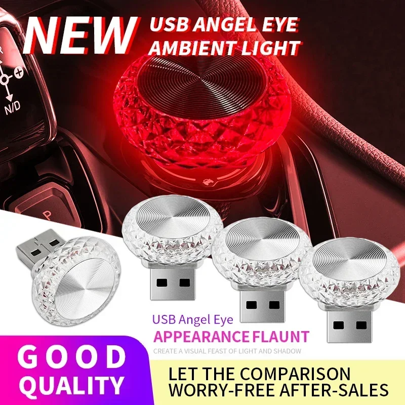 Luce LED per atmosfera USB per auto, luce notturna colorata, modifica gratuita, luce per atmosfera per auto, decorazione per interni, luci domestiche - Image 2