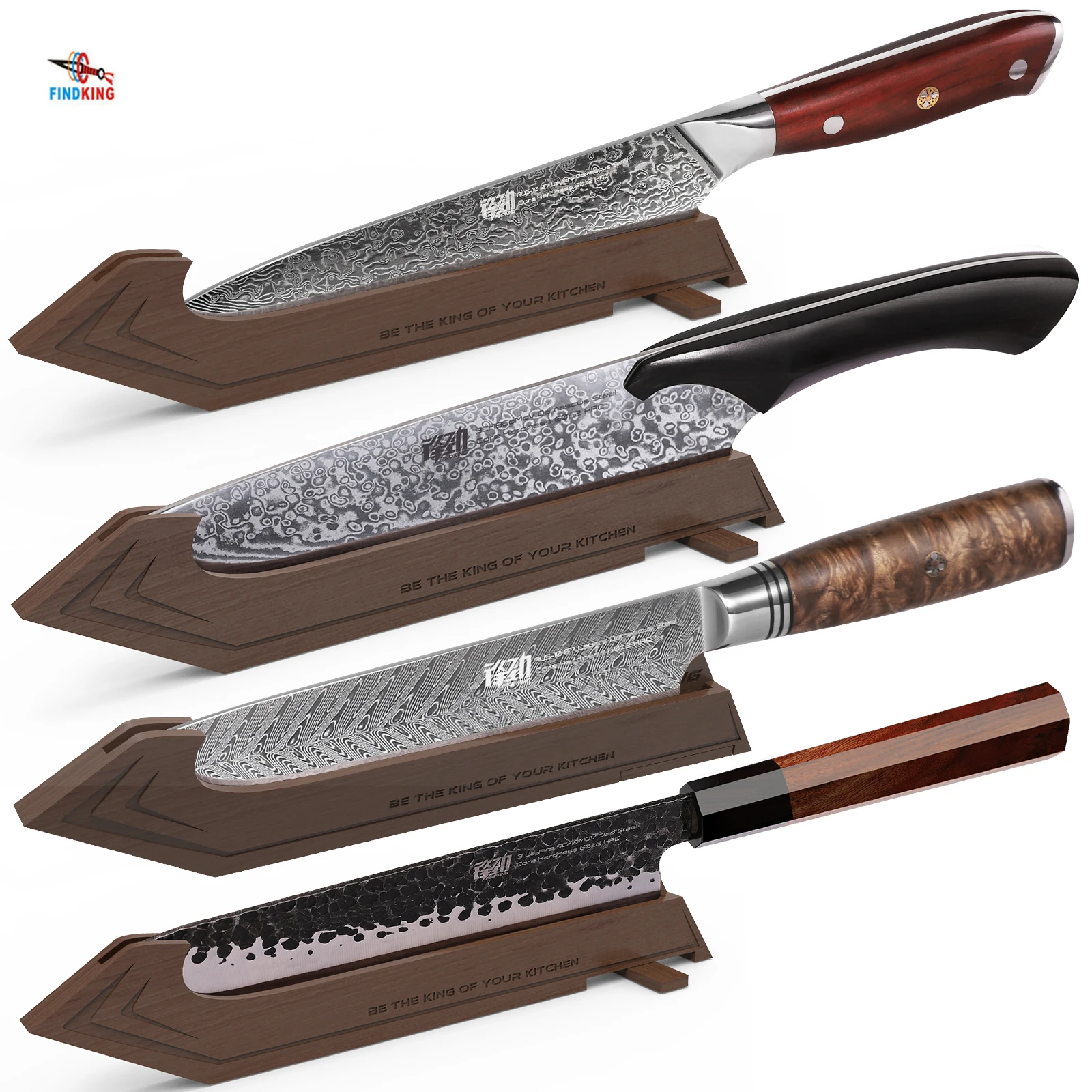 FINDKINGWalnutStandableKitchenKnifeProtectorBladeGuardsKnife