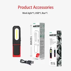 Rechargeable Magnetic COB LED Work Light with Hanging Feature and Built - in Battery - S505