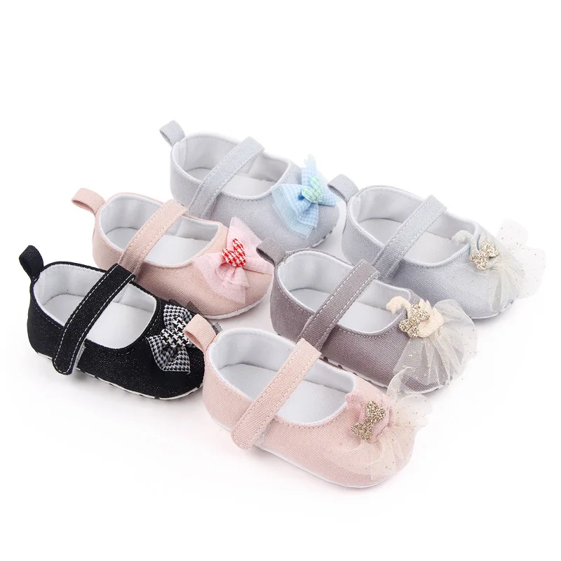 

Baby Girls Shoes Soft Bottom Non-slip Butterfly Knot Spring Autumn Fashion Outdoor Newborns Crib First Walkers Princess Shoes