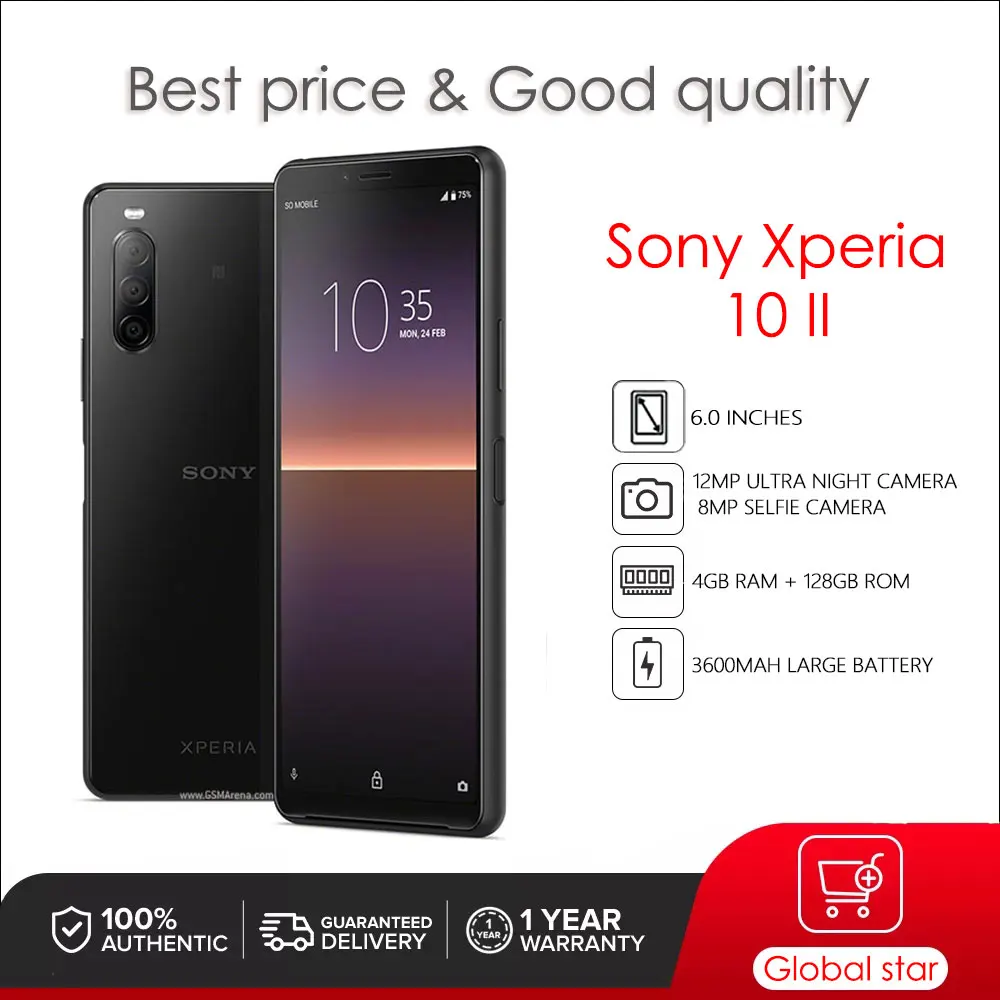 Sony Xperia 10 Ii Xq-au51 Xq-au52 Refurbished Original Unlocked