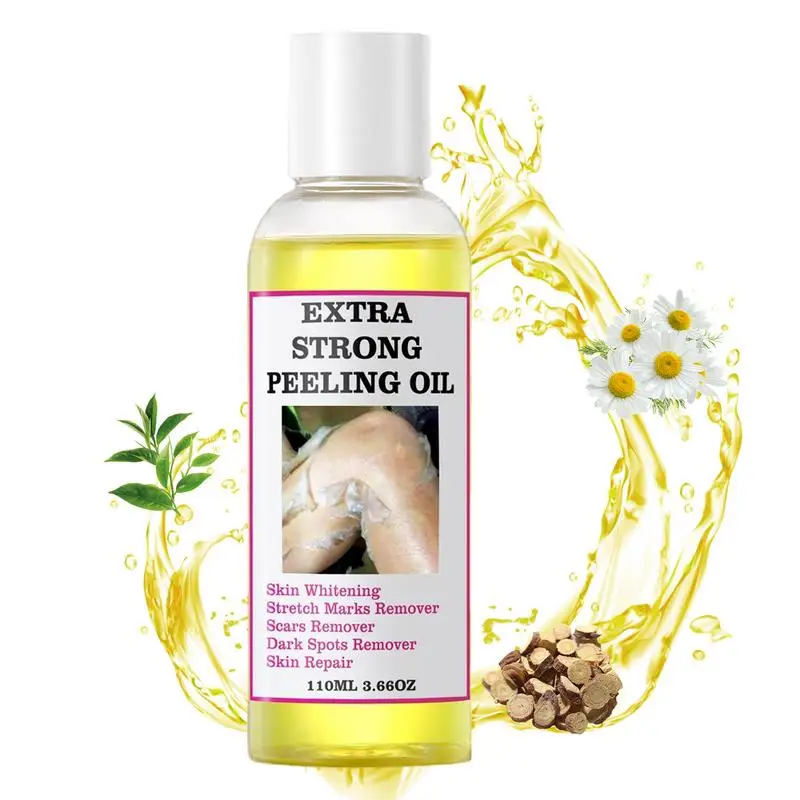 

Peeling Oil For Dark Skin 110ml Portable Body Exfoliate Peeling Oil Glowing Skin Peeling Solution Multi-use Spot Correcting And