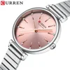 CURREN 9081 Women Quartz Watch Round Silvery Golden Clock Simple Fashion Casual Wristwatch for Ladie 3