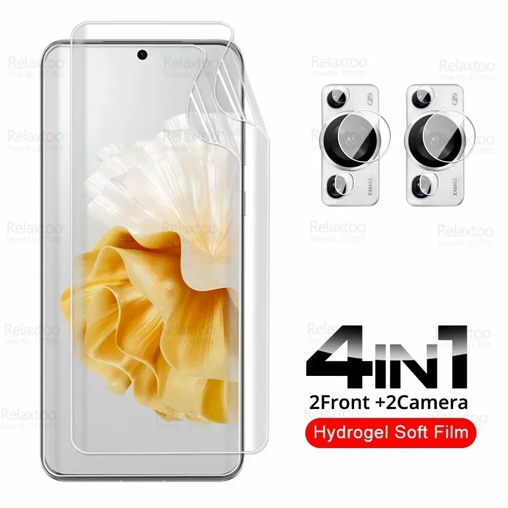 

4-в-1 Гидрогелевая пленка для камеры Huawei P60 Pro, защитная пленка для экрана Huawey P 60 Art P60Pro 4G LNA MNA AL00, мягкие защитные пленки