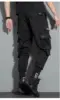 Thin Streetwear Casual Pants Men Ribbons Harem Jogging Pants Male Slim Fit Spring Cargo Pants Multi-Pockets Women Trouser J9 5