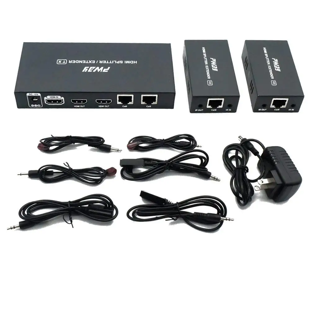 PWAY-1x2 HDMI й ͽٴ, 60m IP UTP RJ45 Cat 35M Cat5e 50M Cat6 60MCable  HD 1080P  