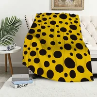 Art Fashion Pattern Blanket Plush Nap Sofa rug for Living Y-Yayoi-K-Kusama Room Office Bedroom Birthday Home Travel Kid Gifts 2