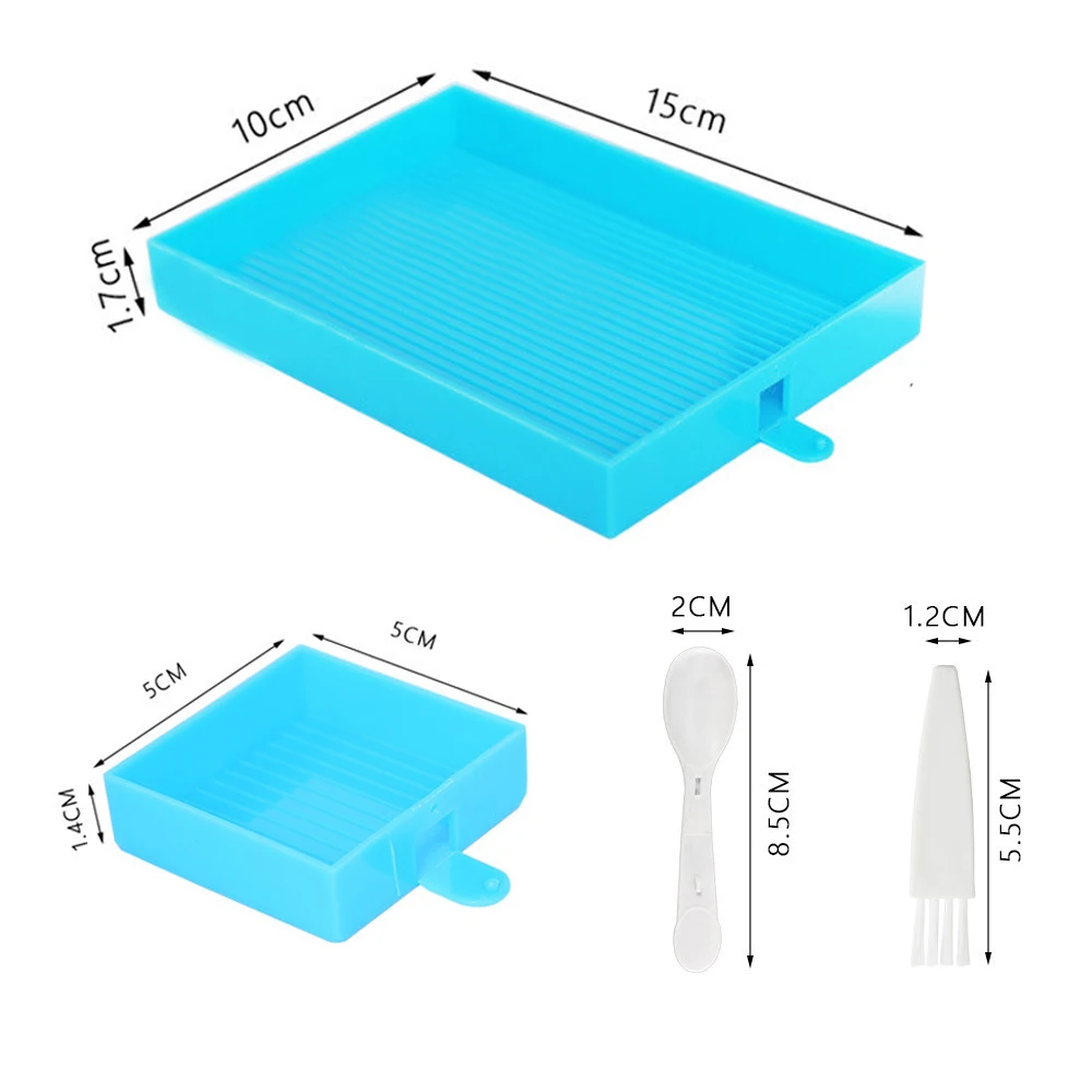 Description Picture 4 of item6 Grid Palette Diamond Painting Tray Large Capacity Drill Plate Diamond Painting Pen Nail Art Beading Plates Cross Stitch Tools