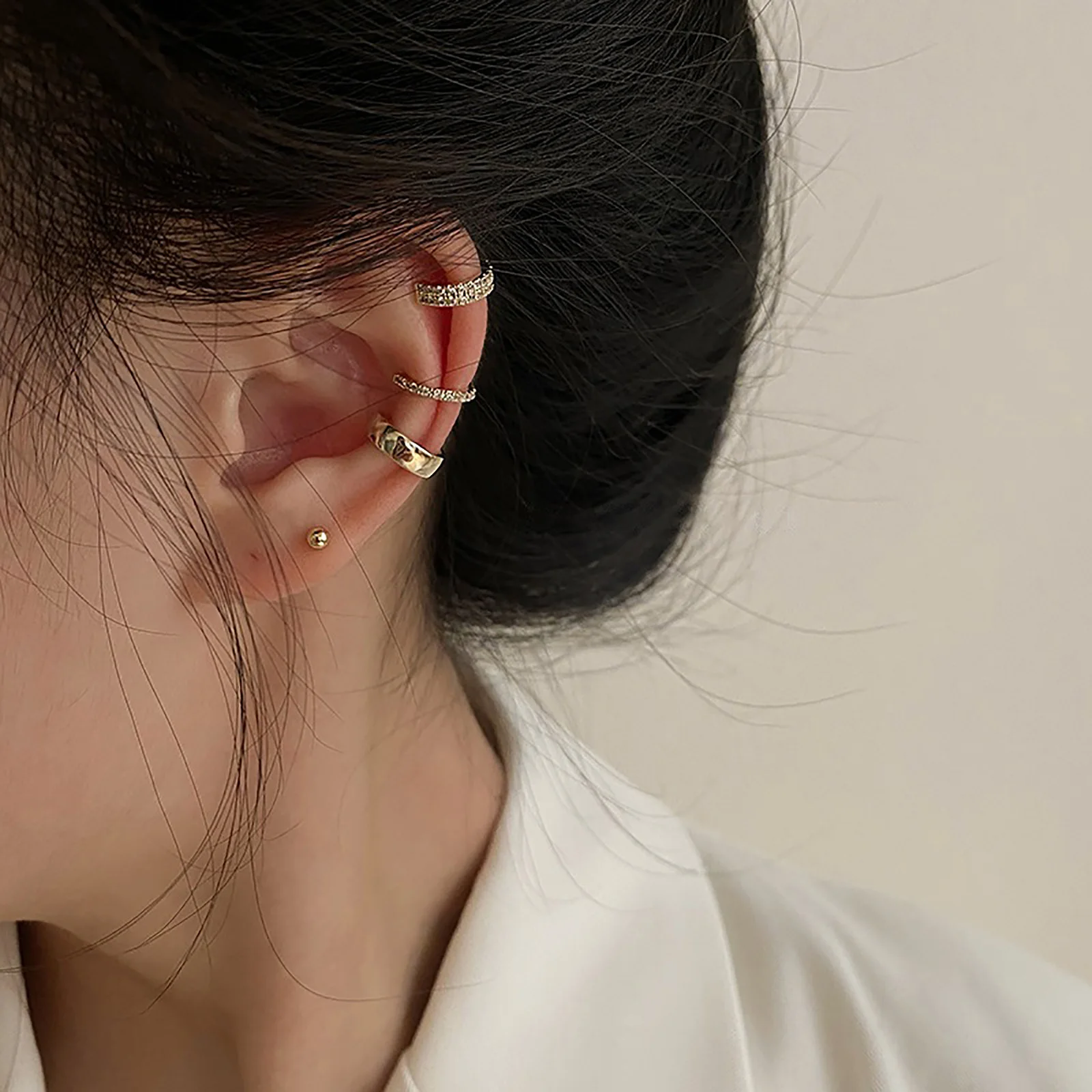 Women Gold Color Ear Cuff Non-Piercing Ear Clips Fake Cartilage Earrings Clip Earrings For Women Jewelry without Hole ear clip earrings clip earrings ear clip