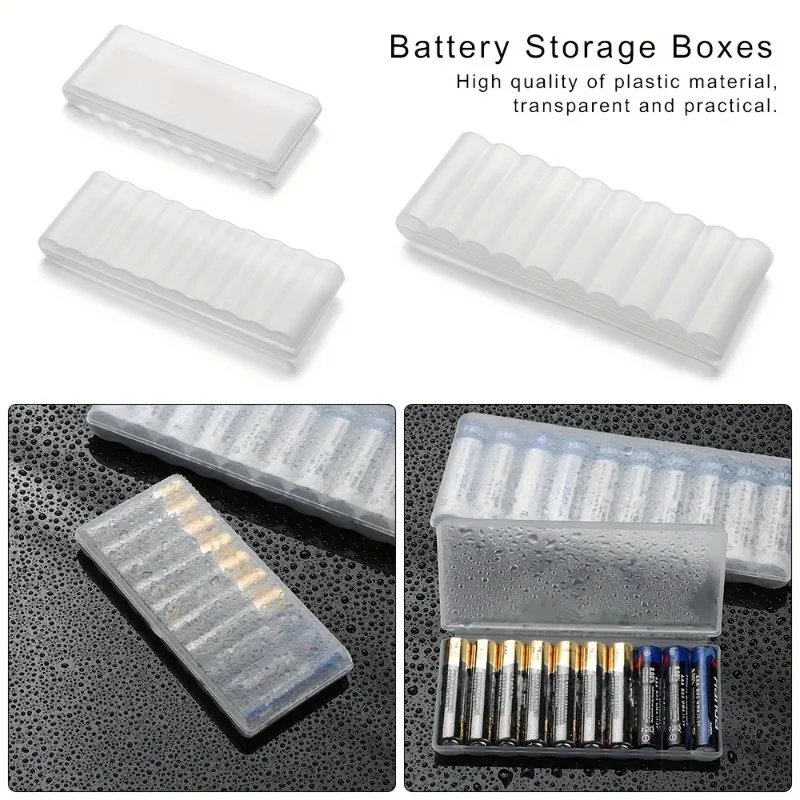 10 Slot Battery Storage Box for AAA/AA Plastic Battery Organizer Accessories