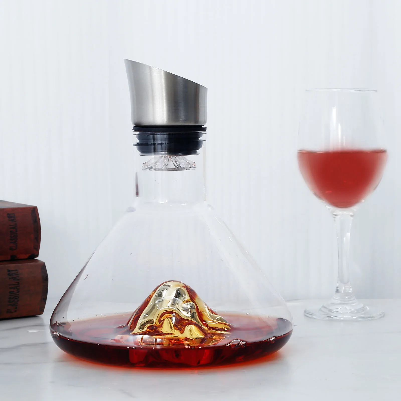 1500ML Iceberg Whisky Wine Decanter Handmade Lead-free Crystal Wine Pourer Carafe Thickened Dispenser Pot Bar Accessories
